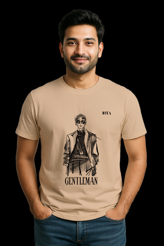 GENTLEMAN | Male Classic Crew T-Shirt  | Light Colors |