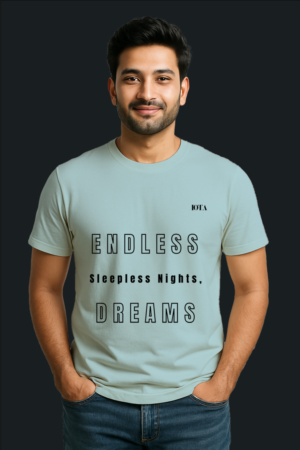 ENDLESS DREAMS | Male Classic Crew T-Shirt | Light Colors |