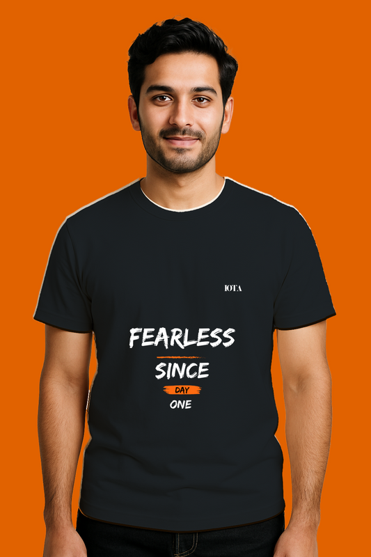 Fareless Since Day One | Male Classic Crewneck T-Shirt | Dark Colors |